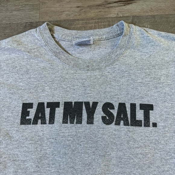Vintage 00s Eat My Salt! Salt Lake City, Utah t shirt. Y2k Hanes tagged mens S - Picture 3 of 5